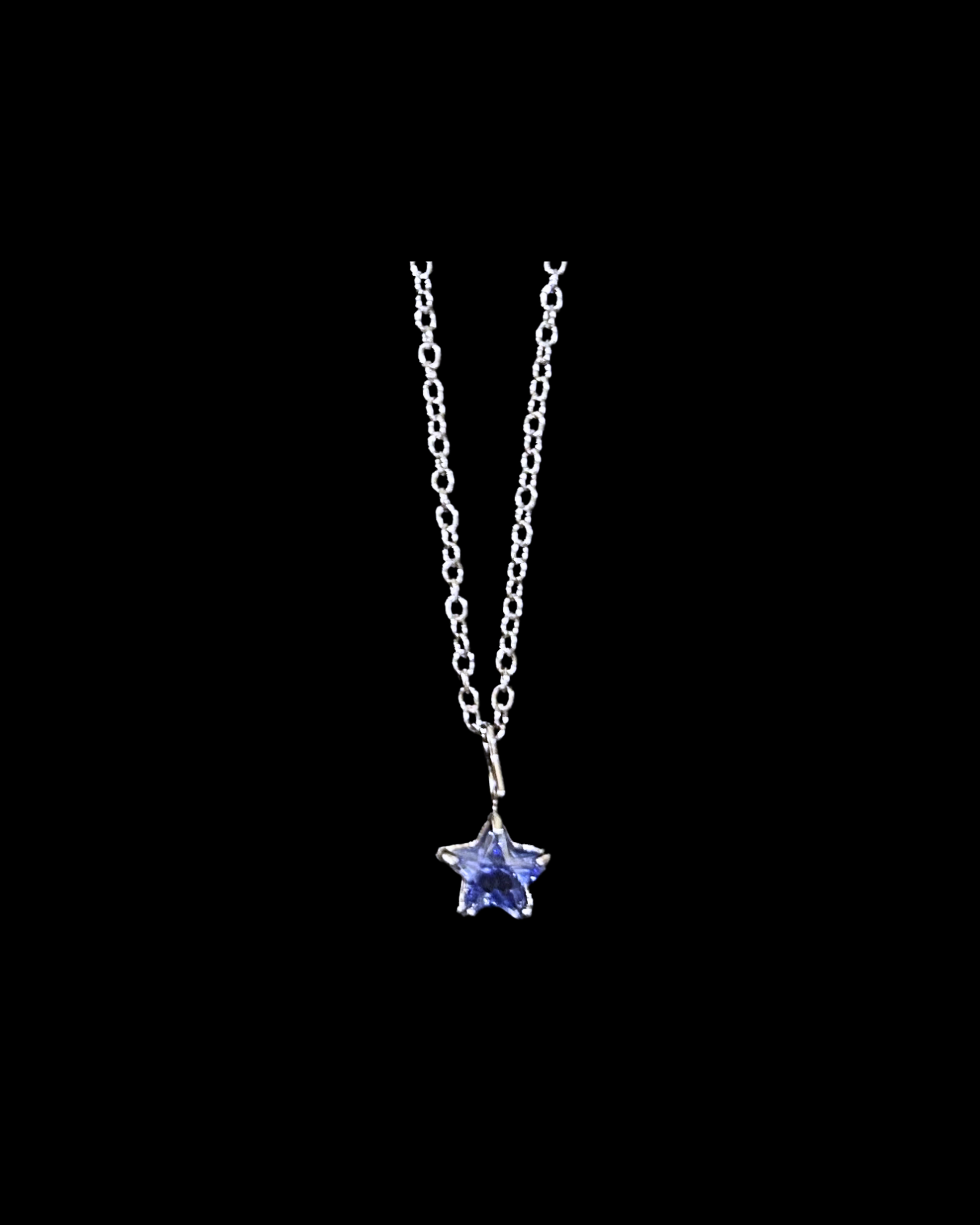 Blue Star Silver Necklace