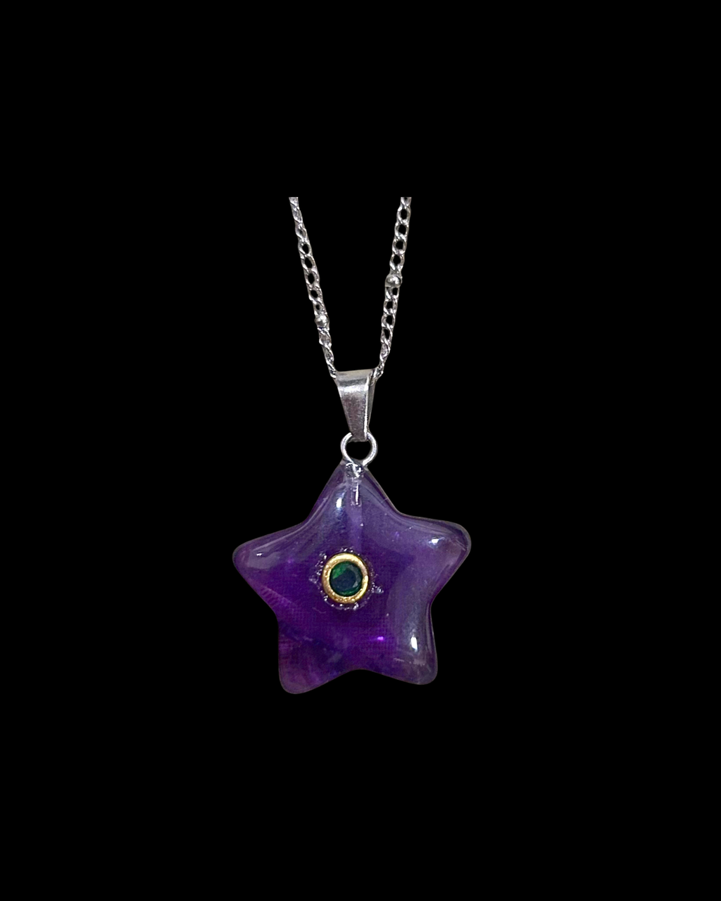 Amethyst Silver Necklace