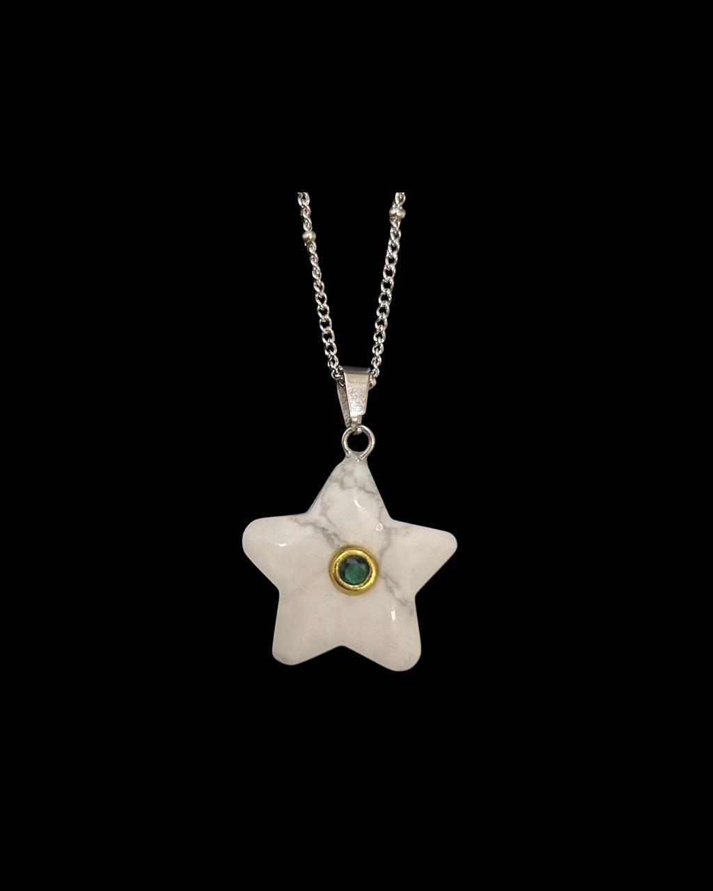 Howlite Silver Necklace