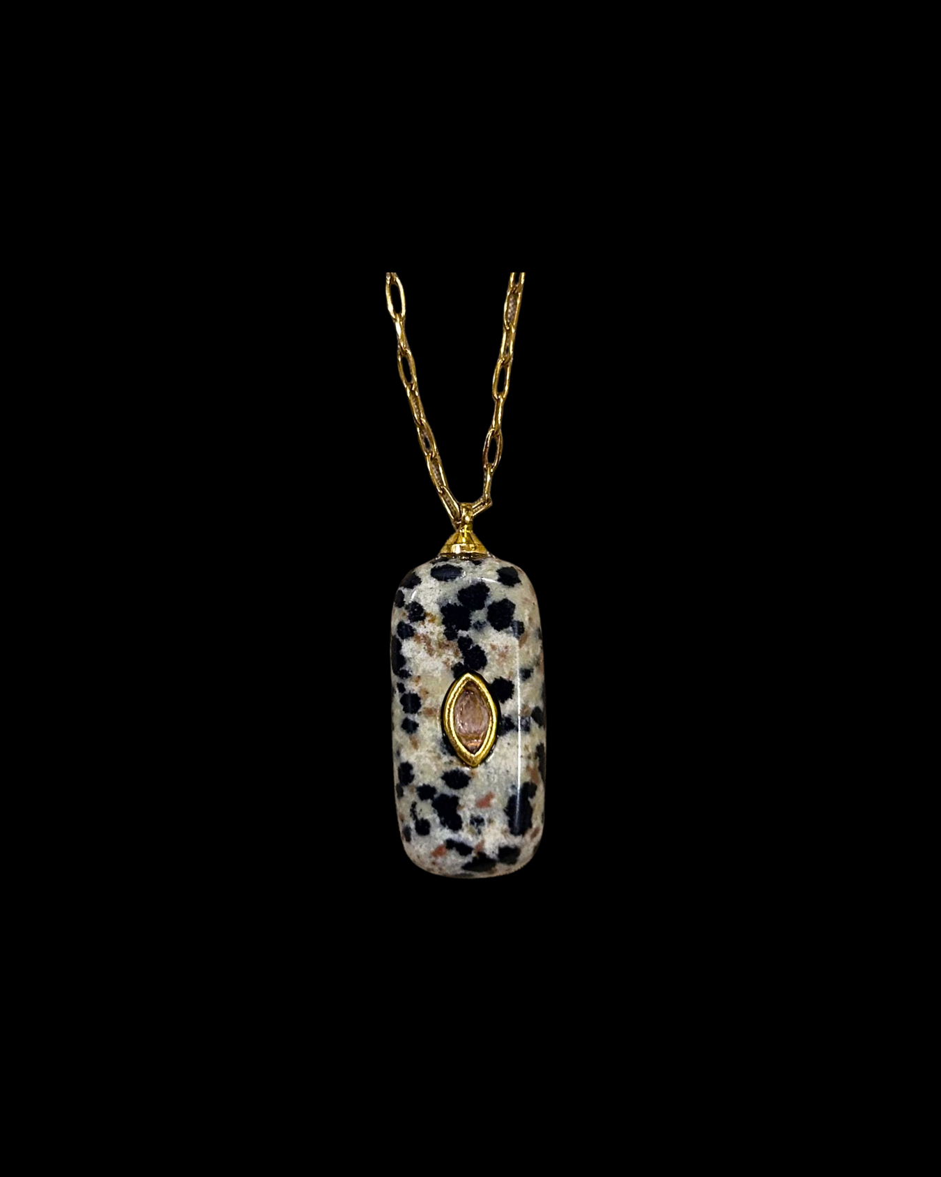 Dalmatian jasper Long Necklace