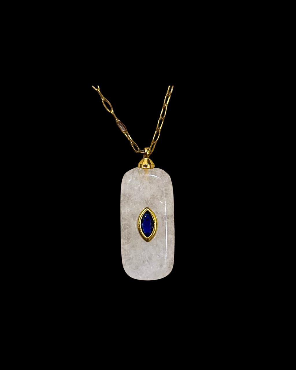 White Crystal Long Necklace