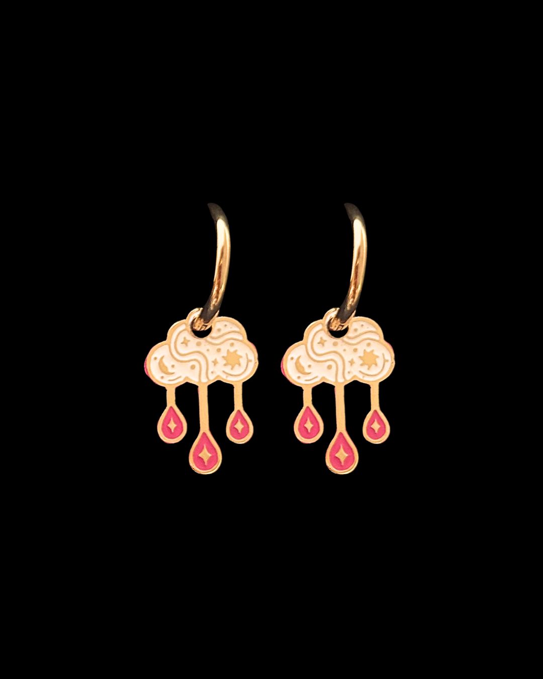 Enchanted Clouds - White Earrings
