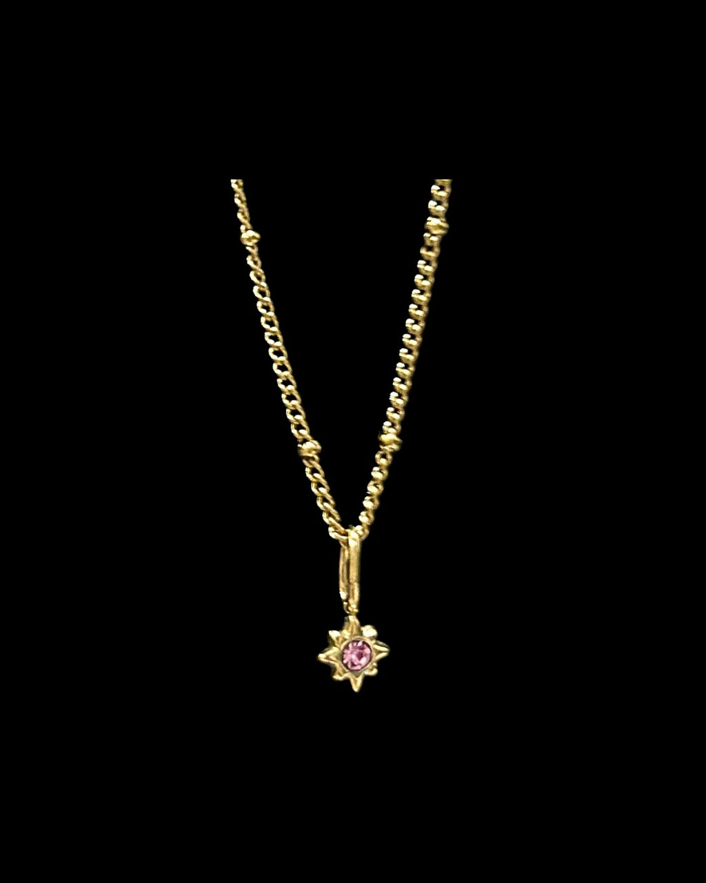 Peachy Pink Star Necklace