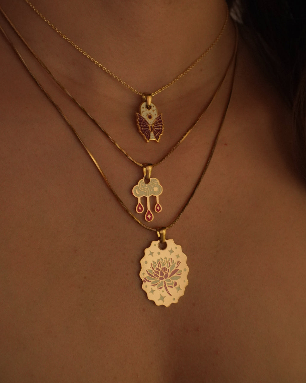 Enchanted Clouds - White Necklace