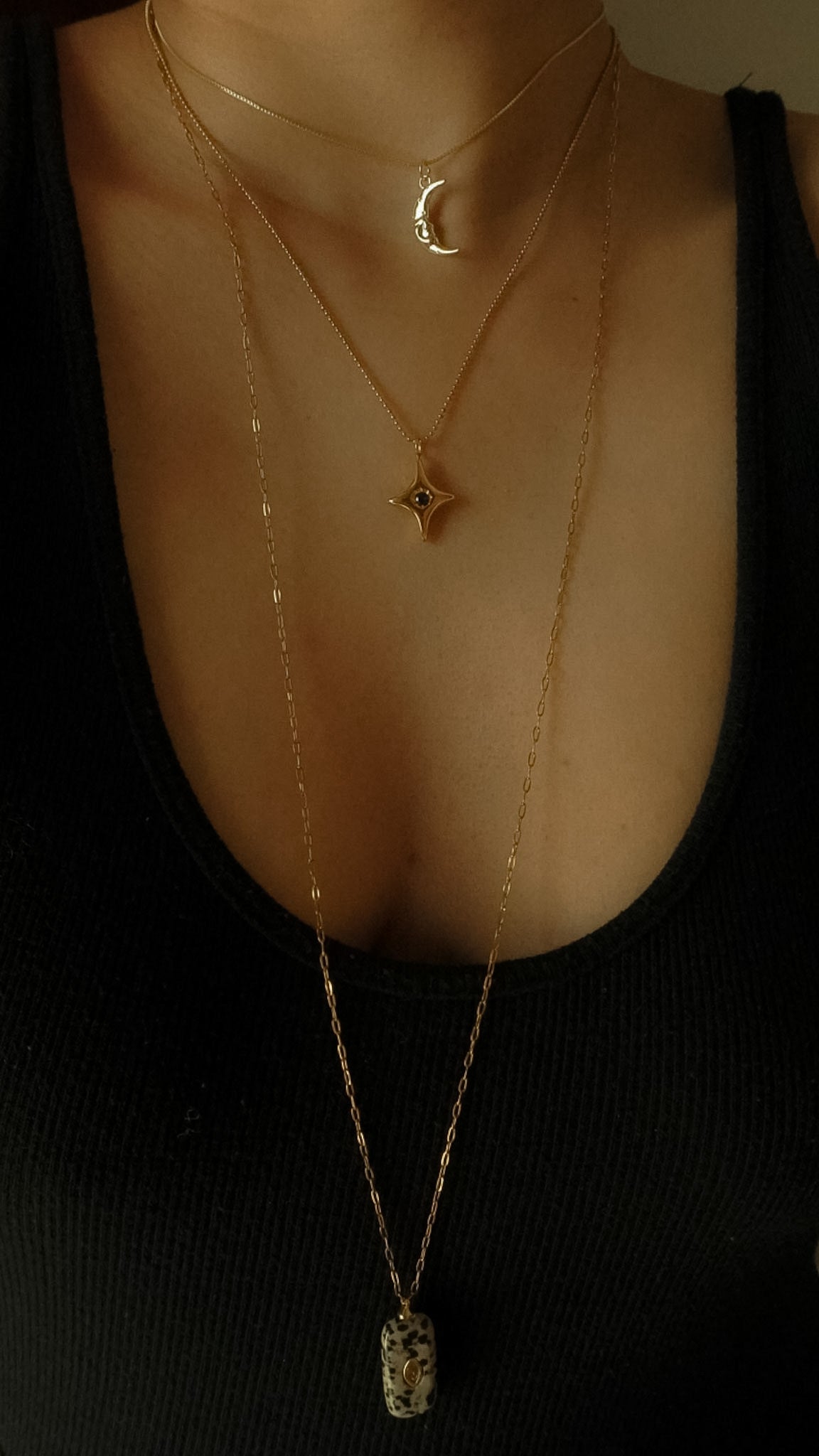 White Crystal Long Necklace
