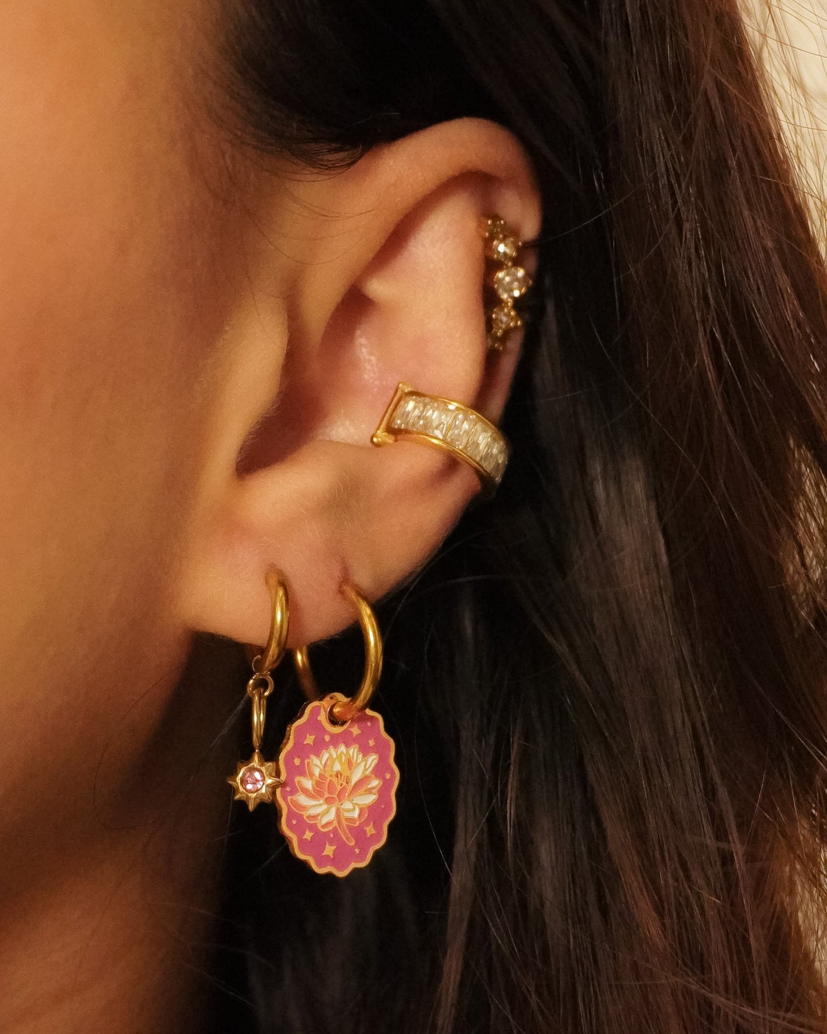 LO Mini Earrings - Pink