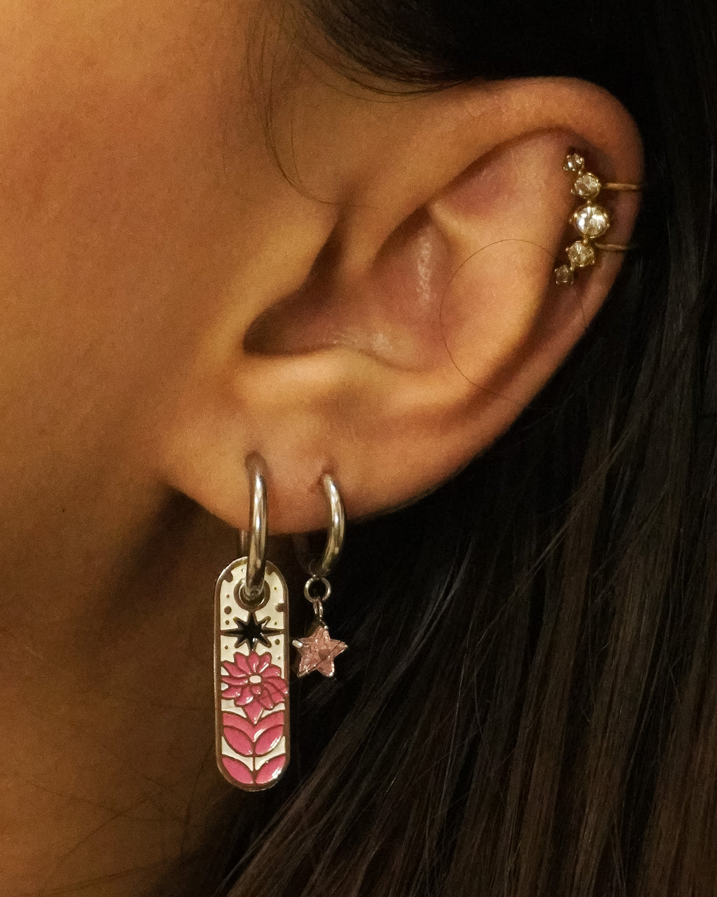 Wishful Bloom Earrings - Silver