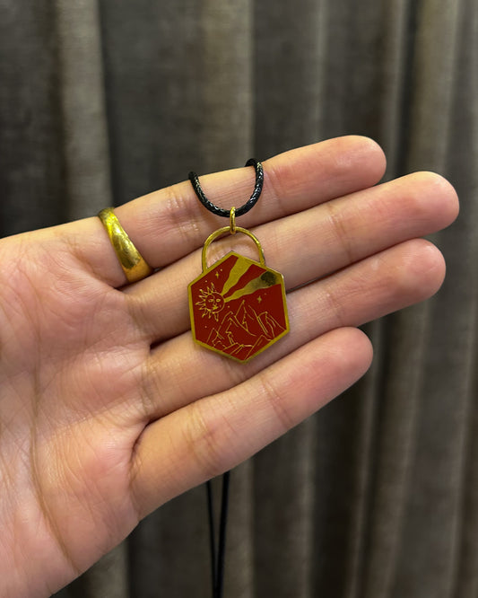 Archival Red Astral lock