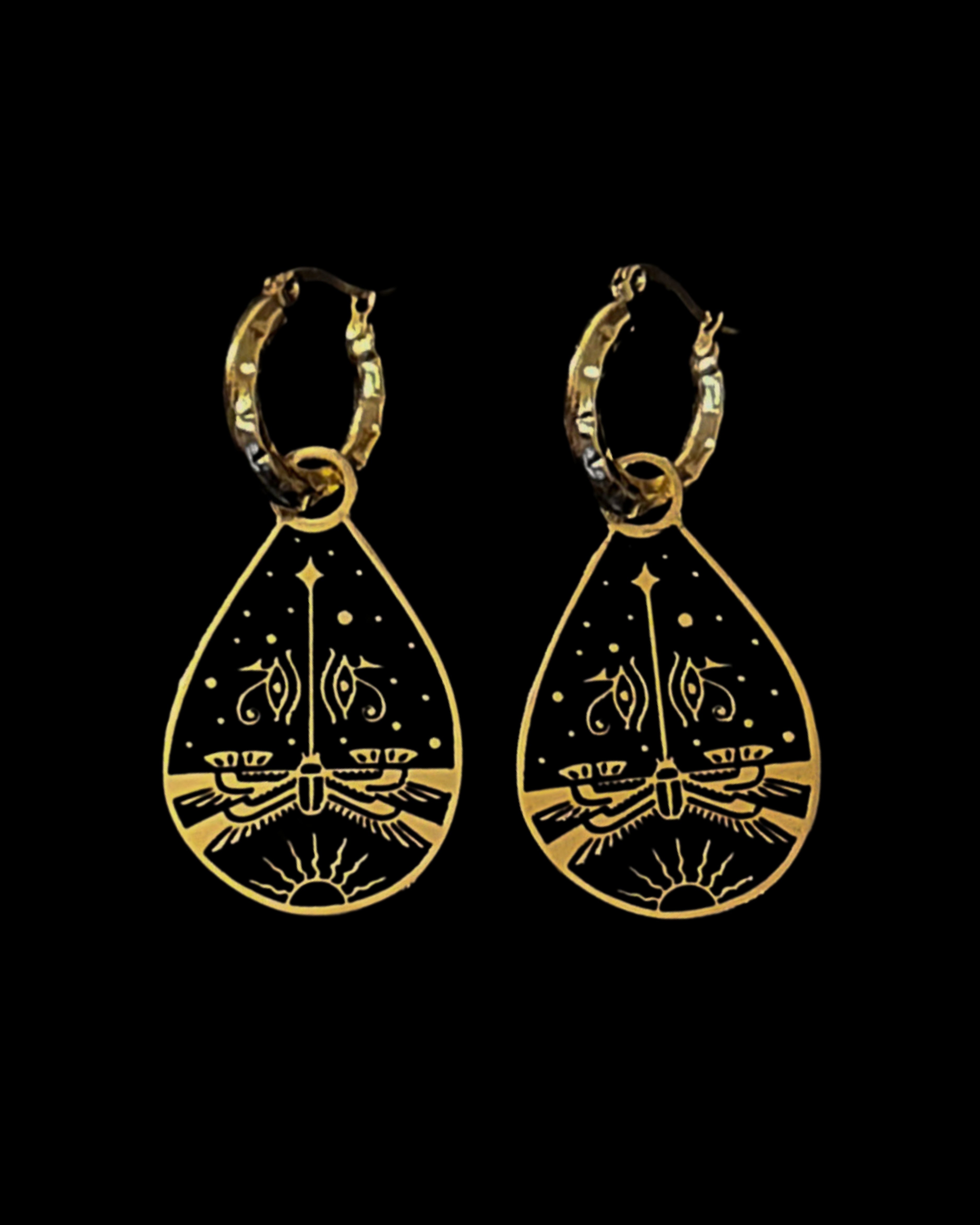 Beetle of the Dawn Earrings